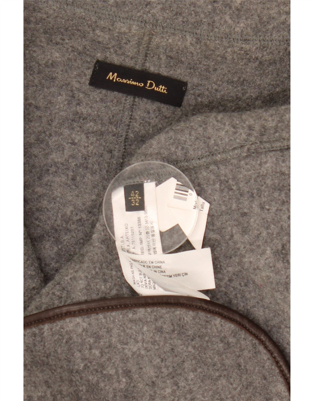 Jaqueta blazer feminina Massimo Dutti com 2 botões UE 42 grande lã cinza