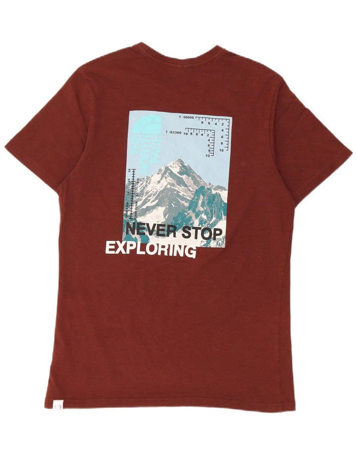 Camiseta gráfica masculina The North Face algodão marrom médio