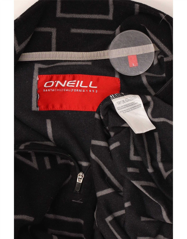 Suéter masculino O'Neill com zíper e gola em lã, grande, preto, poliéster
