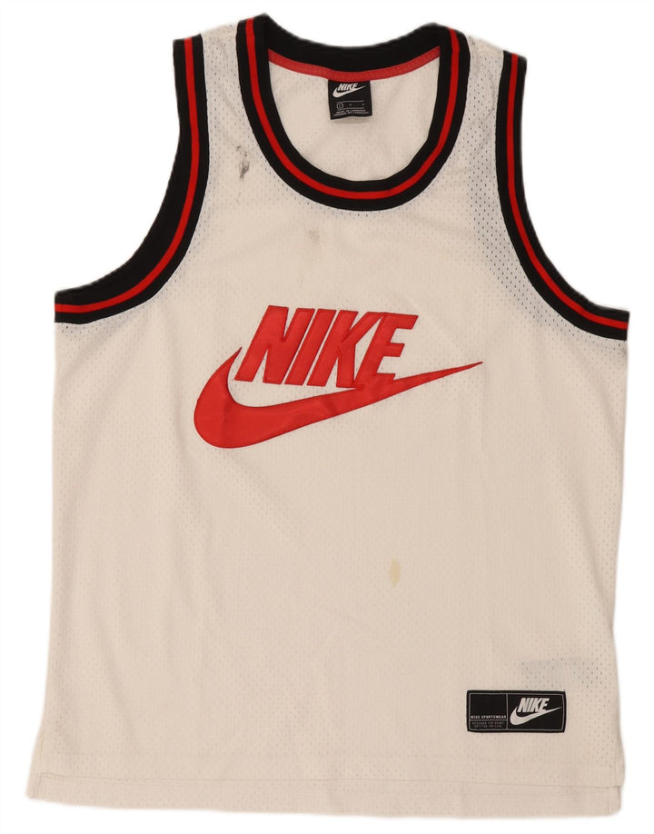 Nike Mens Graphic Vest Top Grande Poliéster Branco