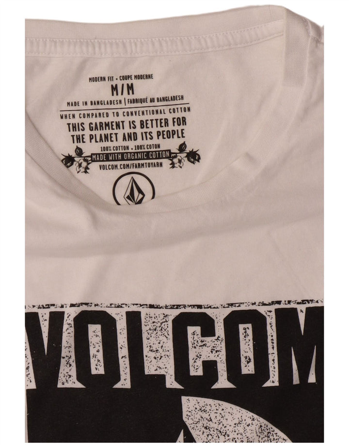 Camiseta masculina Volcom Modern Fit Graphic Top Médio Algodão Branco