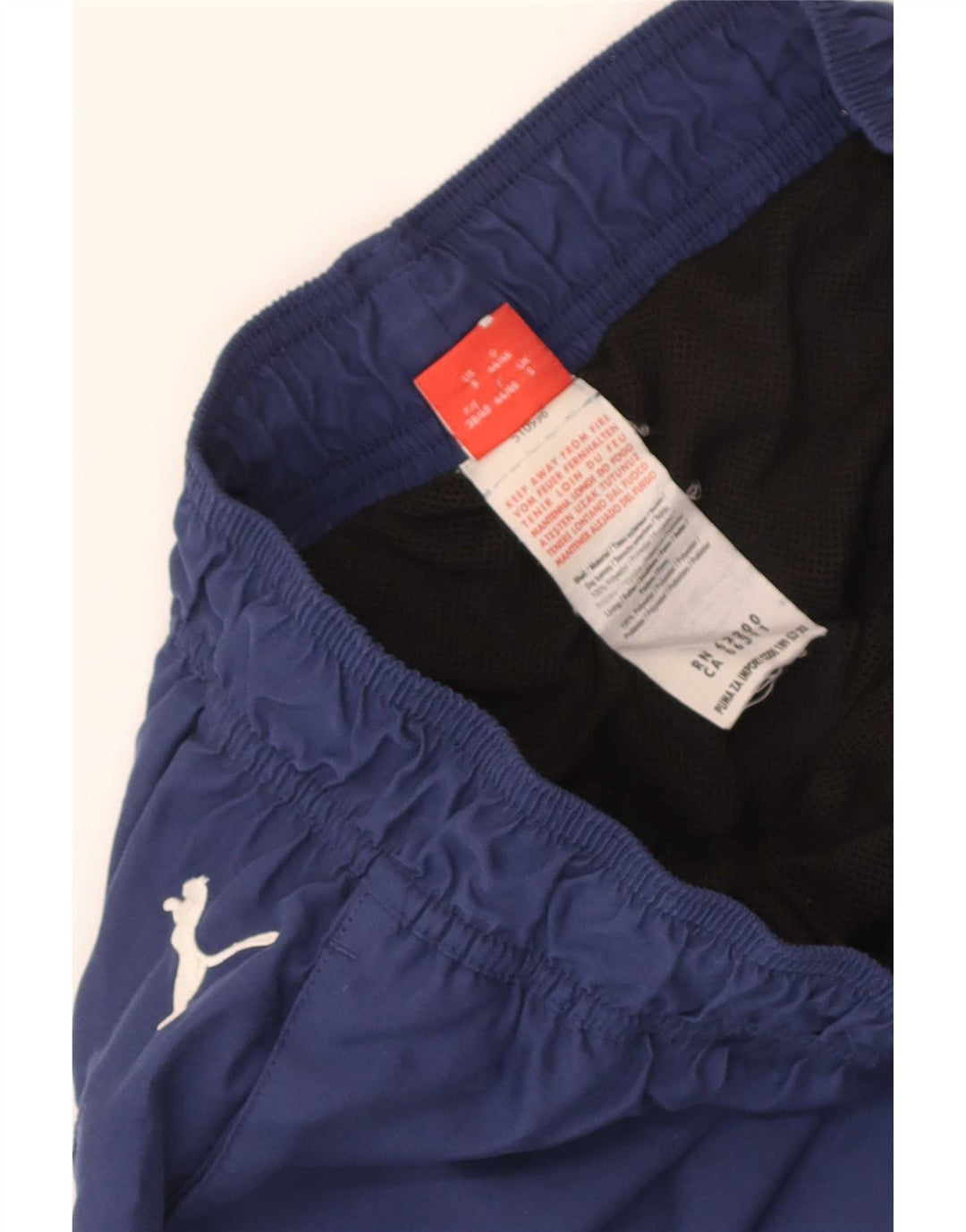 Shorts esportivos masculinos Puma Graphic pequenos poliéster azul marinho