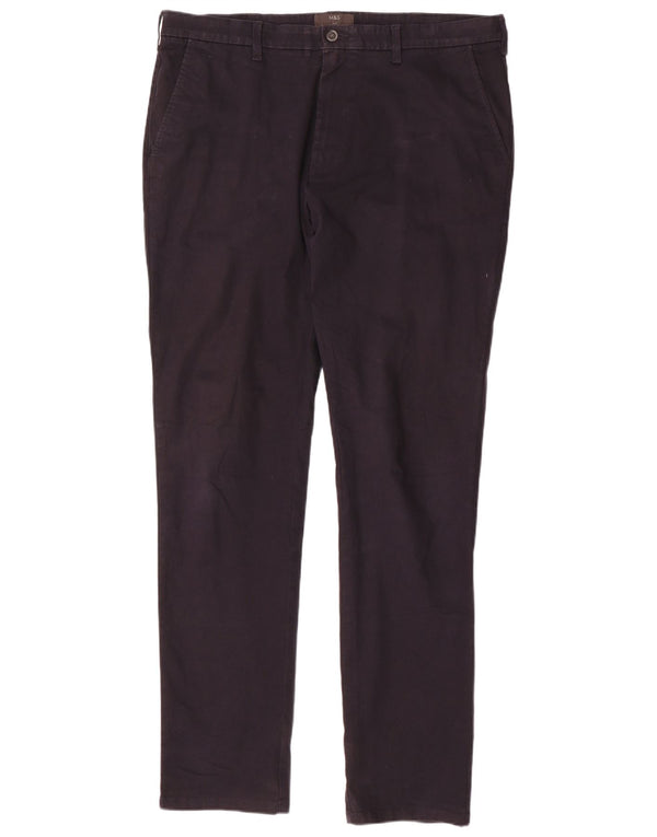 Calça Chino Masculina Slim Marks & Spencer W38 L35 Algodão Azul Marinho