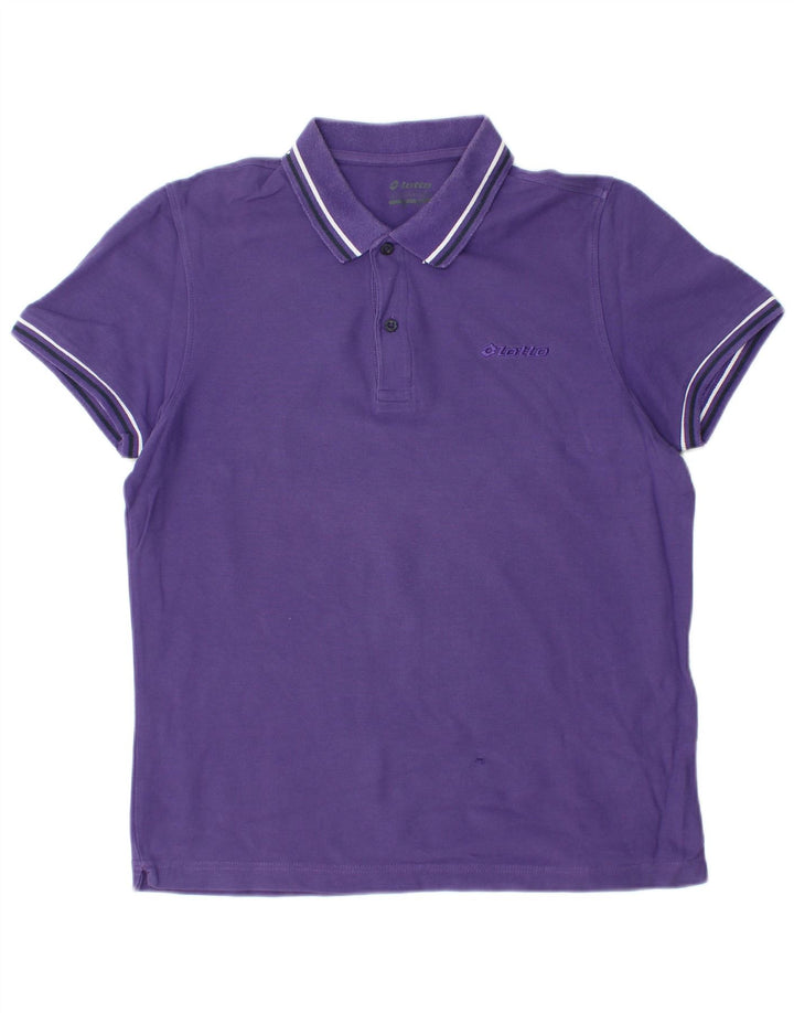 Camisa polo masculina LOTTO pequena roxa