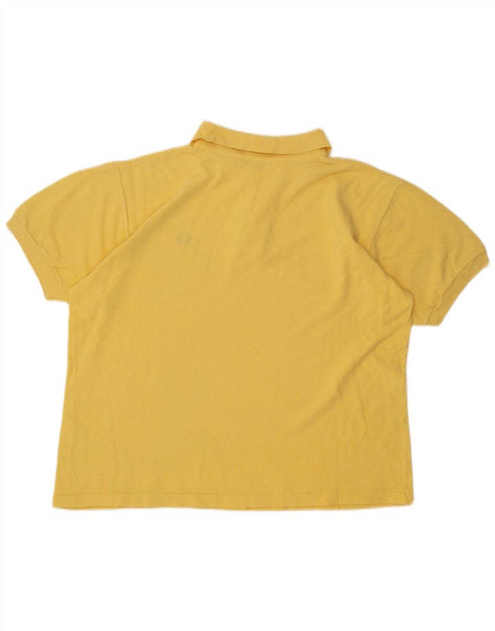 Camisa polo masculina Fred Perry grande algodão amarelo
