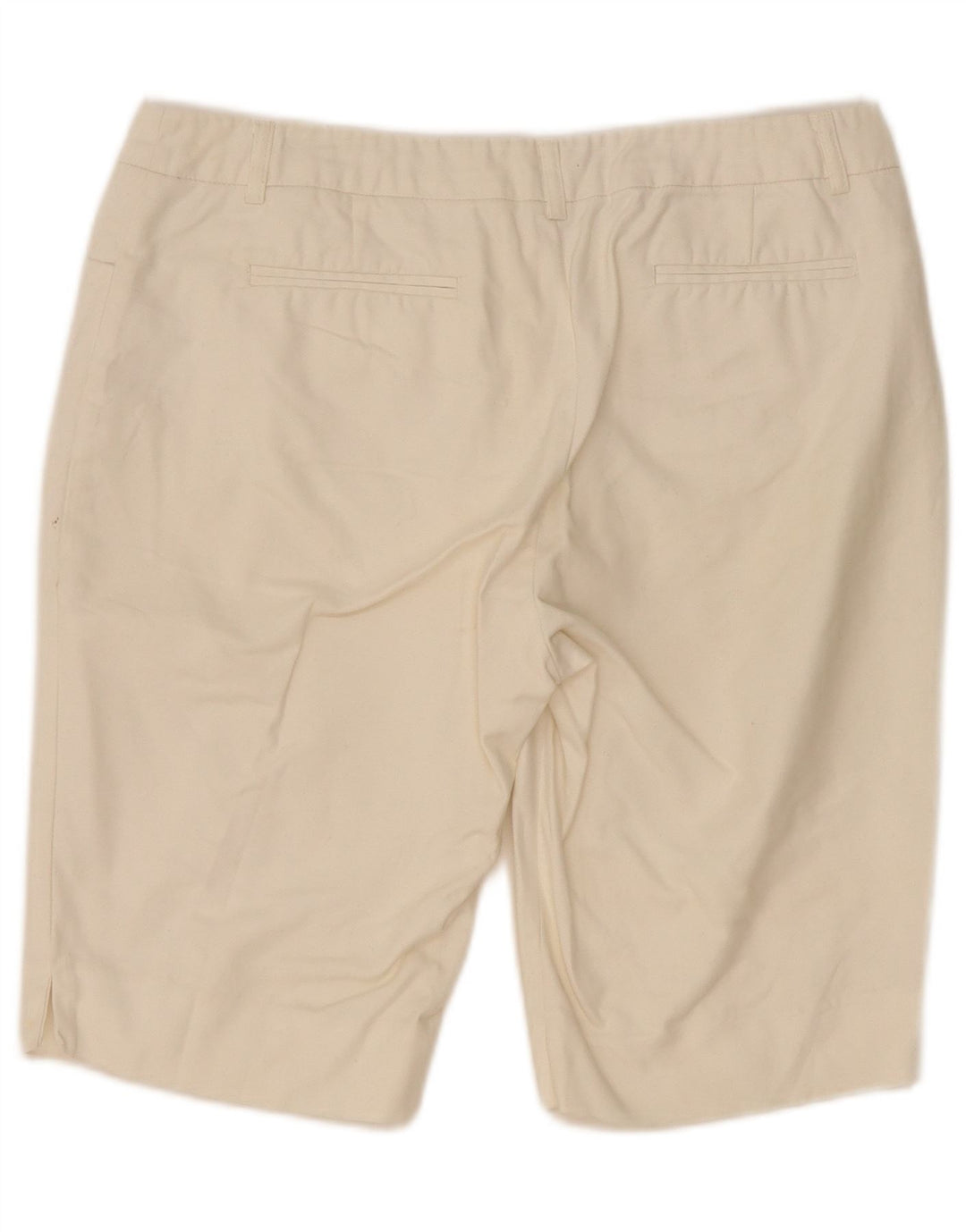 Bermuda feminina Laura Ashley US 10 grande W32 algodão branco