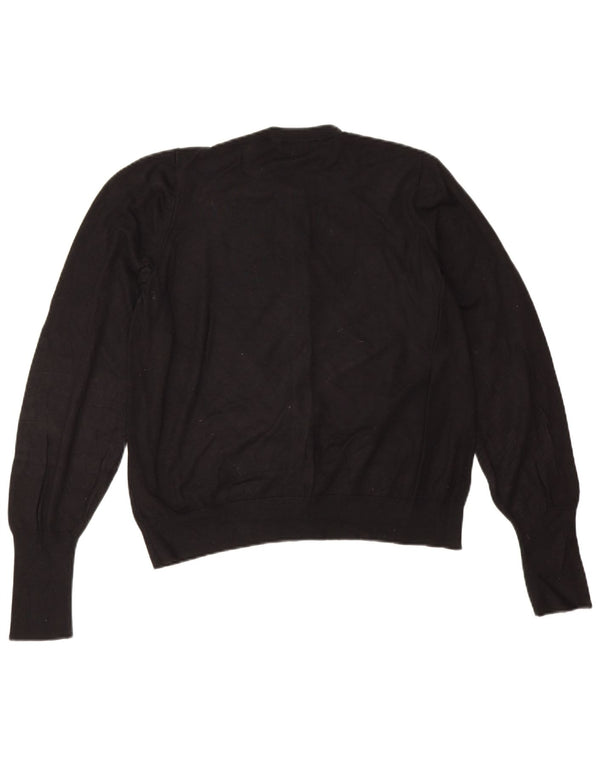 Suéter cardigã feminino Marks & Spencer Reino Unido 16 grande viscose preta