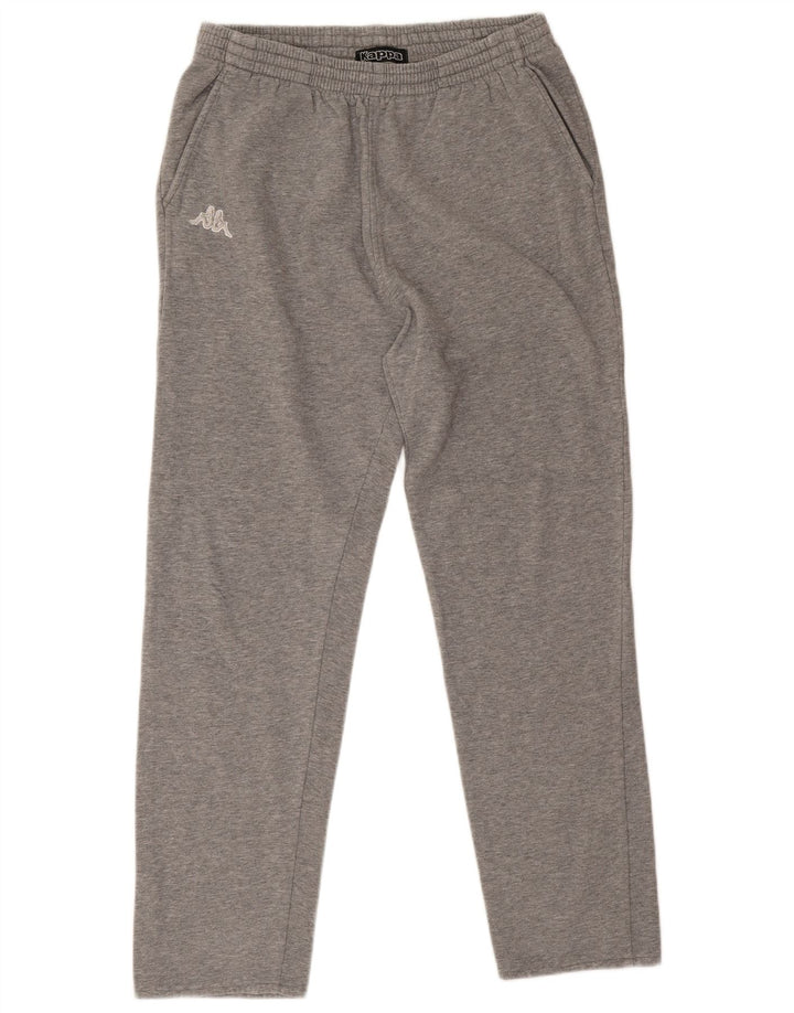 Calça de treino masculina Kappa XL cinza manchada de algodão