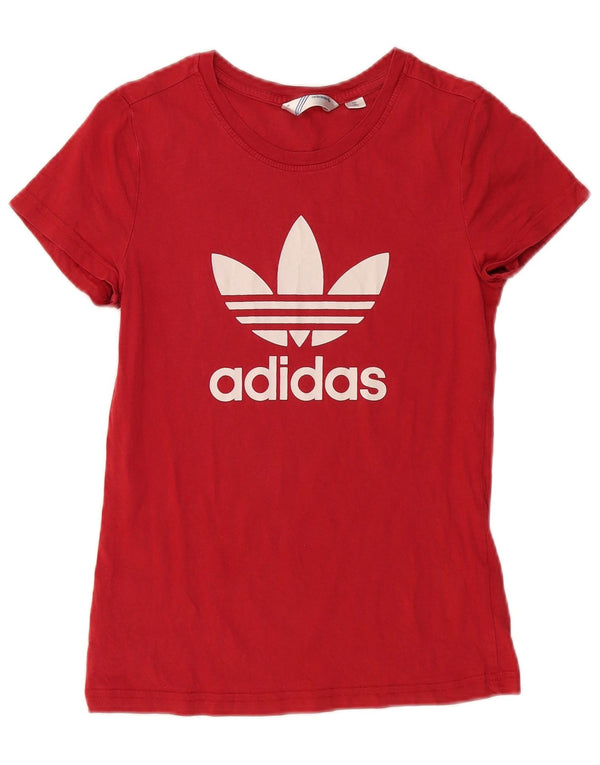ADIDAS Camiseta Feminina Graphic Top IT 38 Pequeno Algodão Vermelho