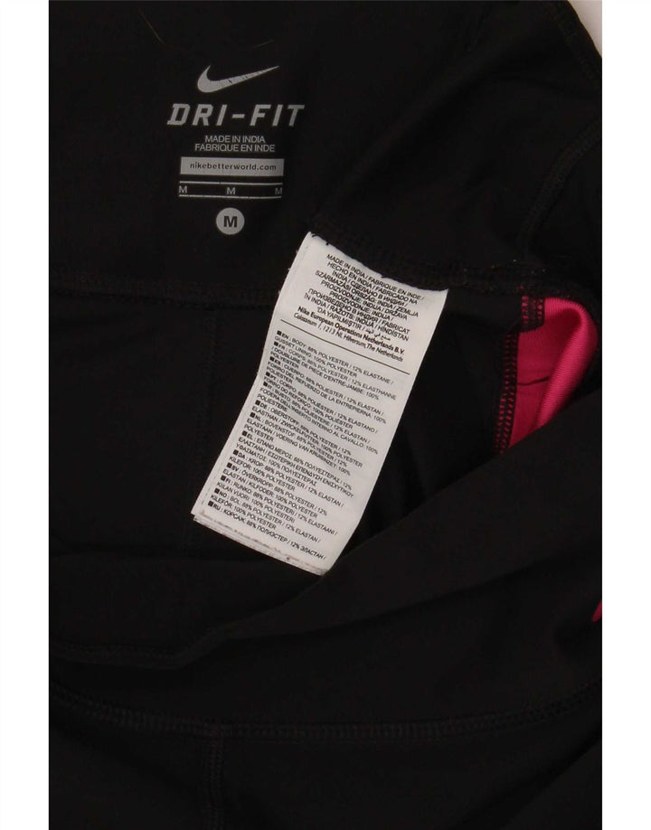 Leggings Nike Dri Fit Capri UK 14 Médio Preto Colourblock Poliéster