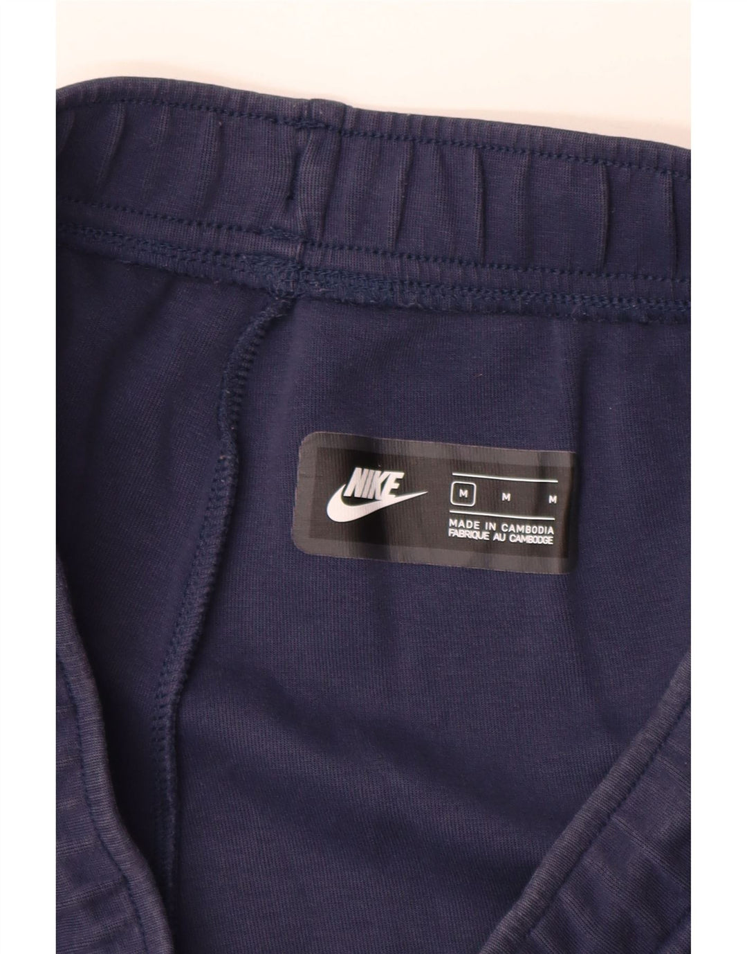Shorts esportivos masculinos Nike médio azul marinho algodão