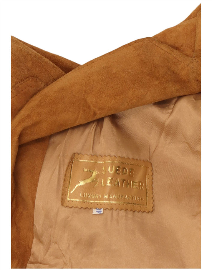 Jaqueta feminina VINTAGE de camurça IT 46 grande couro bege