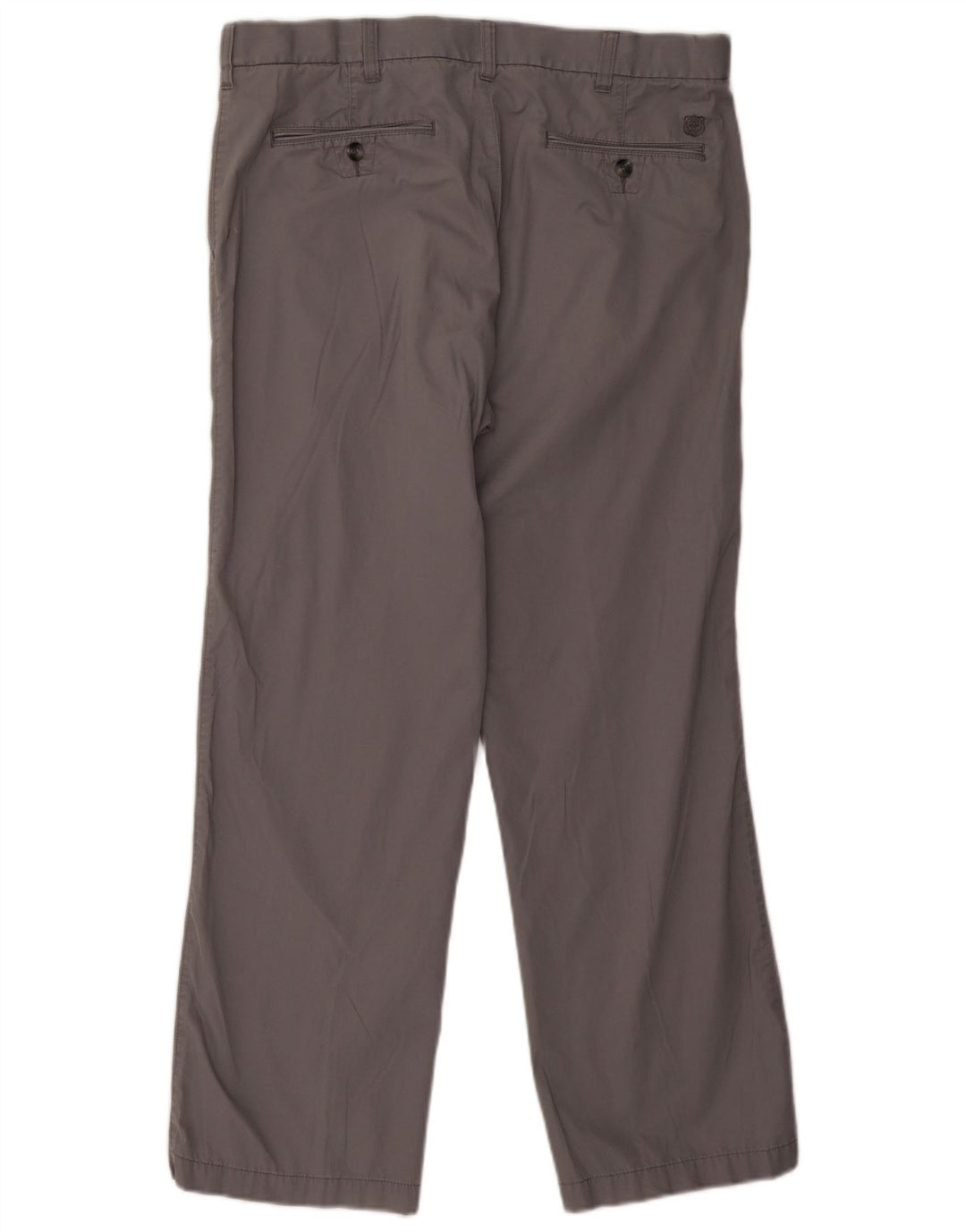 Calça chino reta masculina Marks & Spencer Blue Harbor W36 L29 cinza