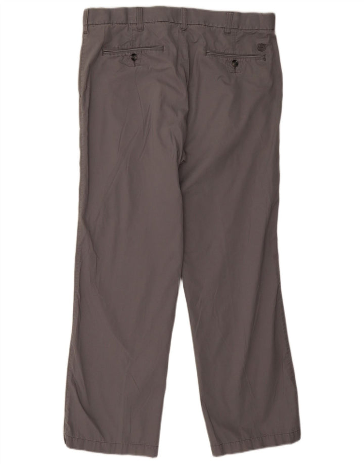 Calça chino reta masculina Marks & Spencer Blue Harbor W36 L29 cinza