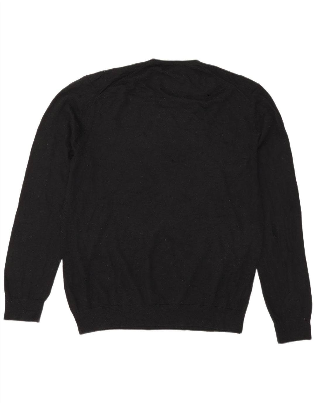 Suéter masculino Marks & Spencer com decote em V XL lã merino preta