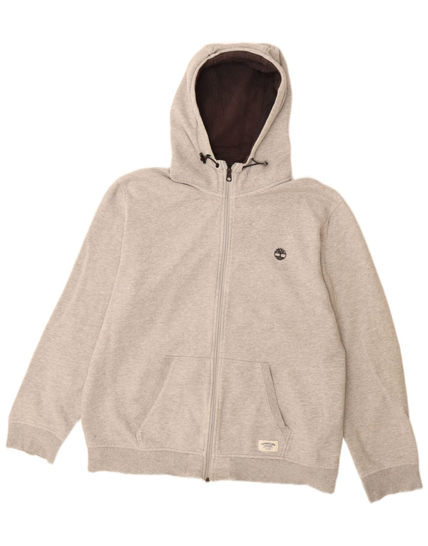 Suéter masculino Timberland Graphic Slim Fit Zip com capuz 2XL algodão cinza