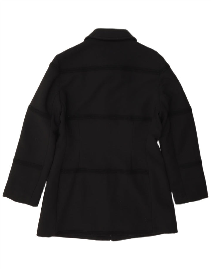 Jaqueta blazer feminina Caractere com 4 botões Reino Unido 12 lã preta média