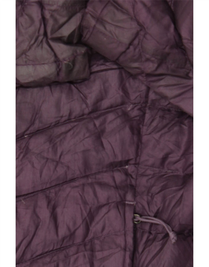 Casaco acolchoado com capuz feminino The North Face UK 16 grande poliéster roxo