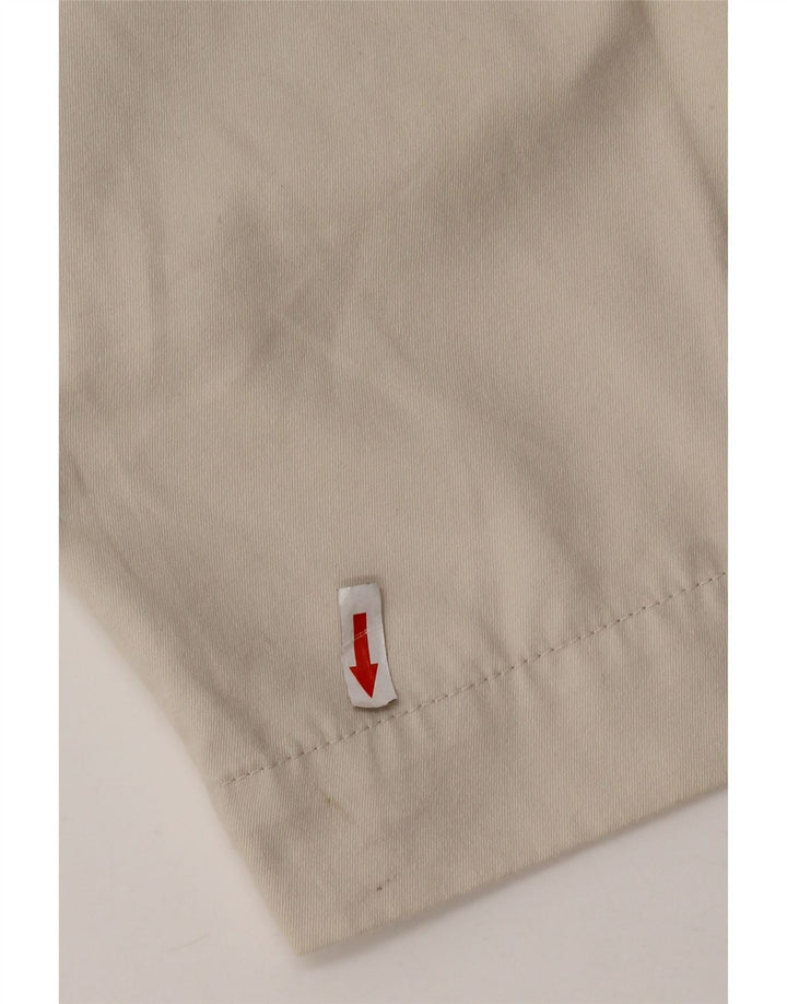 Dockers Mens Pegged Chino Shorts W36 Grande Algodão Bege
