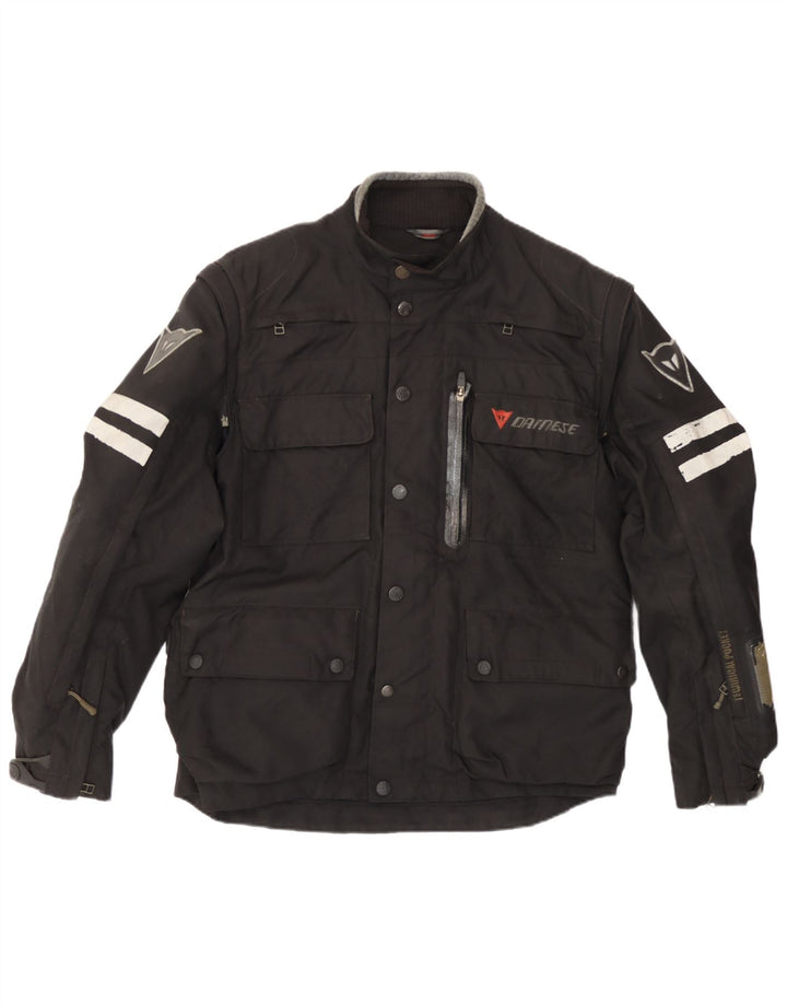 Jaqueta bomber masculina Dainese Moto Racer tamanho 50 bloco colorido preto médio