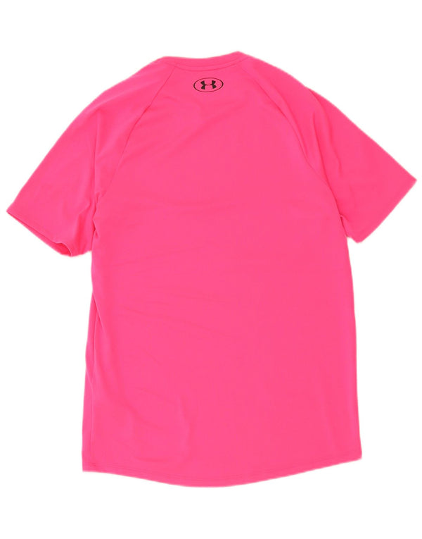 Camiseta masculina Under Armour pequena rosa poliéster