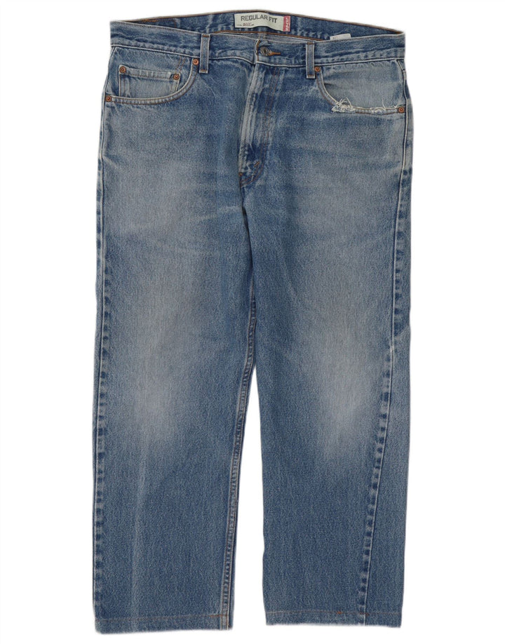 Calça jeans masculina Levi's 505 Regular Fit Straight W36 L26 Azul Algodão