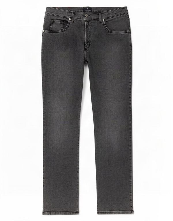 Trussardi Calça jeans reta masculina W36 L34 algodão cinza