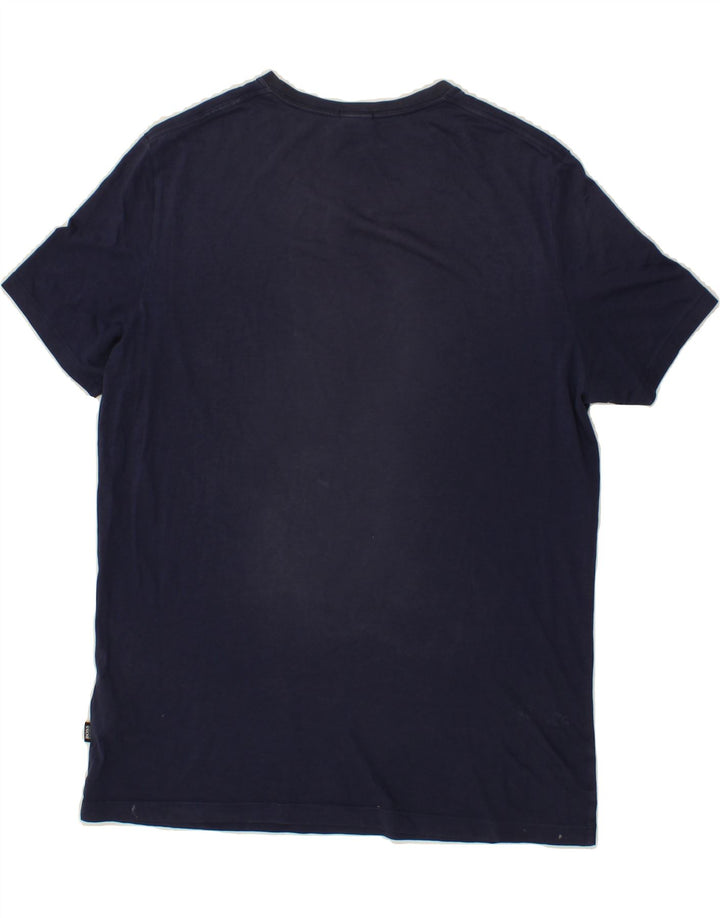 HUGO BOSS Mens T-Shirt Large Navy Blue Cotton Vintage Hugo Boss and Second-Hand Hugo Boss from Messina Hembry 