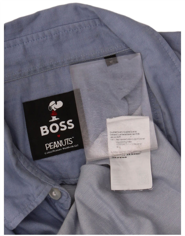 Camisa masculina Peanuts HUGO BOSS XL algodão azul