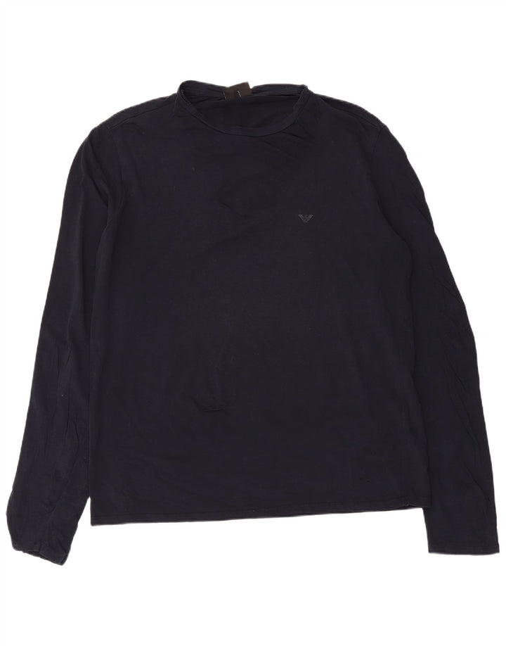 Armani Mens Top Manga Comprida 2XL Azul Marinho
