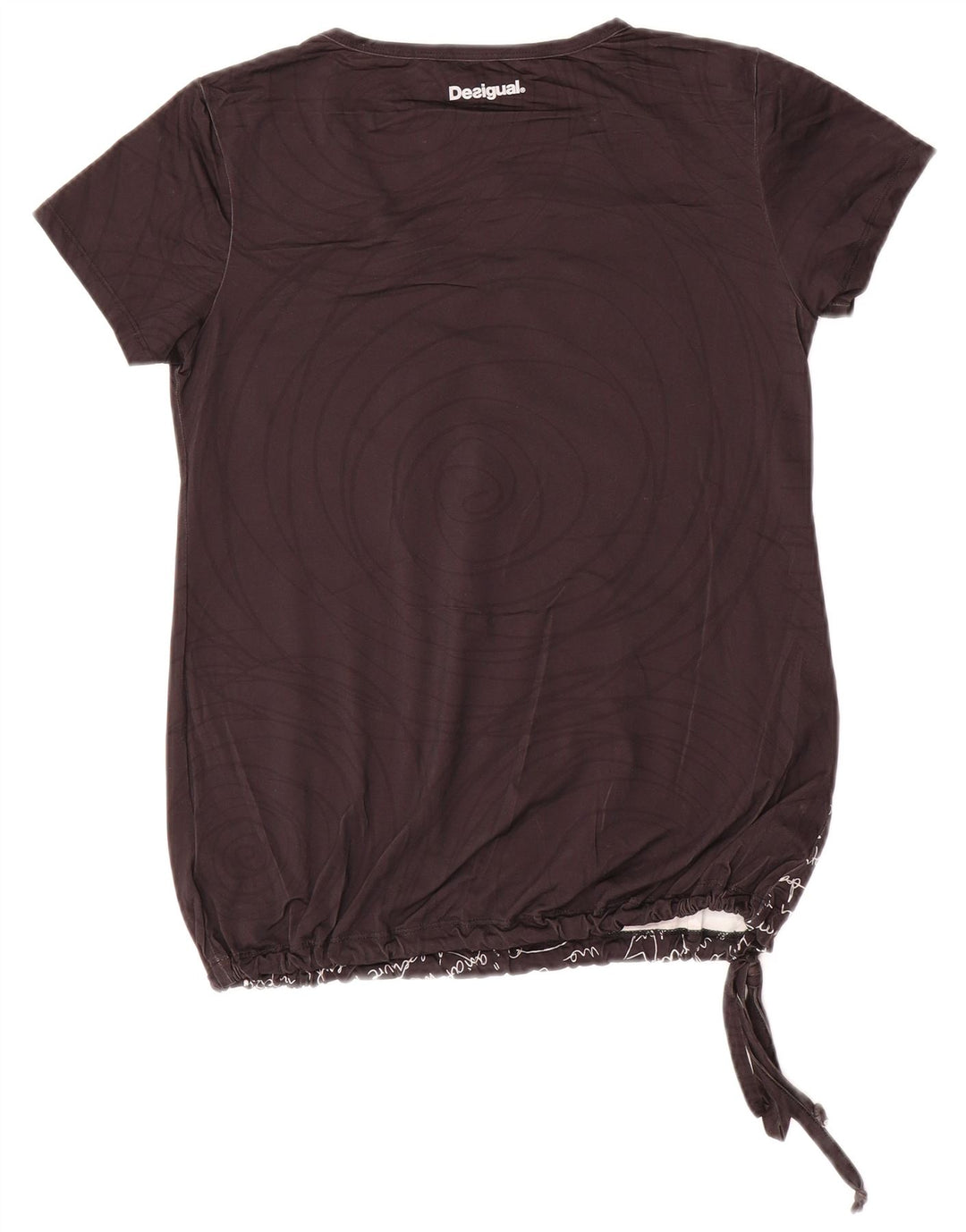 Camiseta gráfica feminina Desigual Top UK 10 pequena poliamida preta