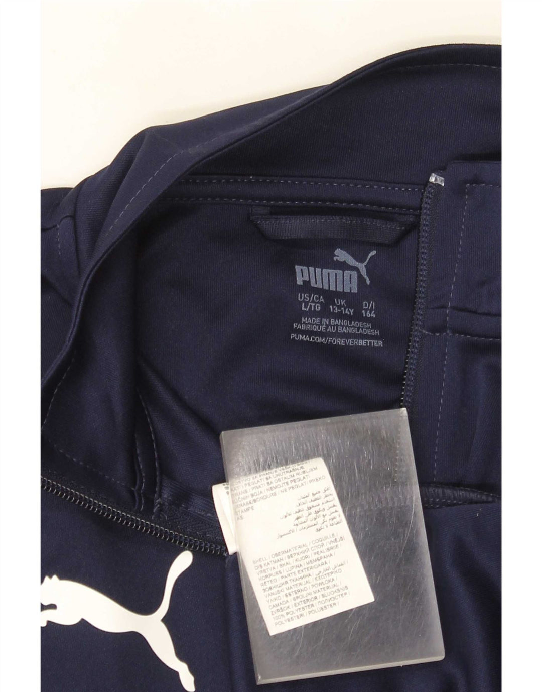 Jaqueta Puma Menino Santes Creus Top 13-14 Anos Azul Marinho Poliéster