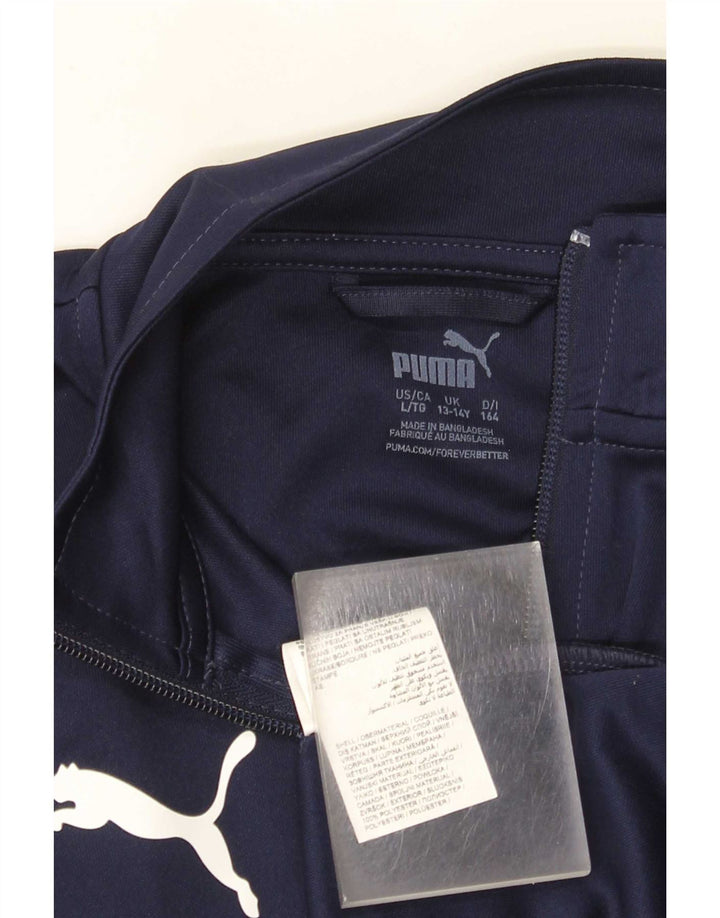 Jaqueta Puma Menino Santes Creus Top 13-14 Anos Azul Marinho Poliéster