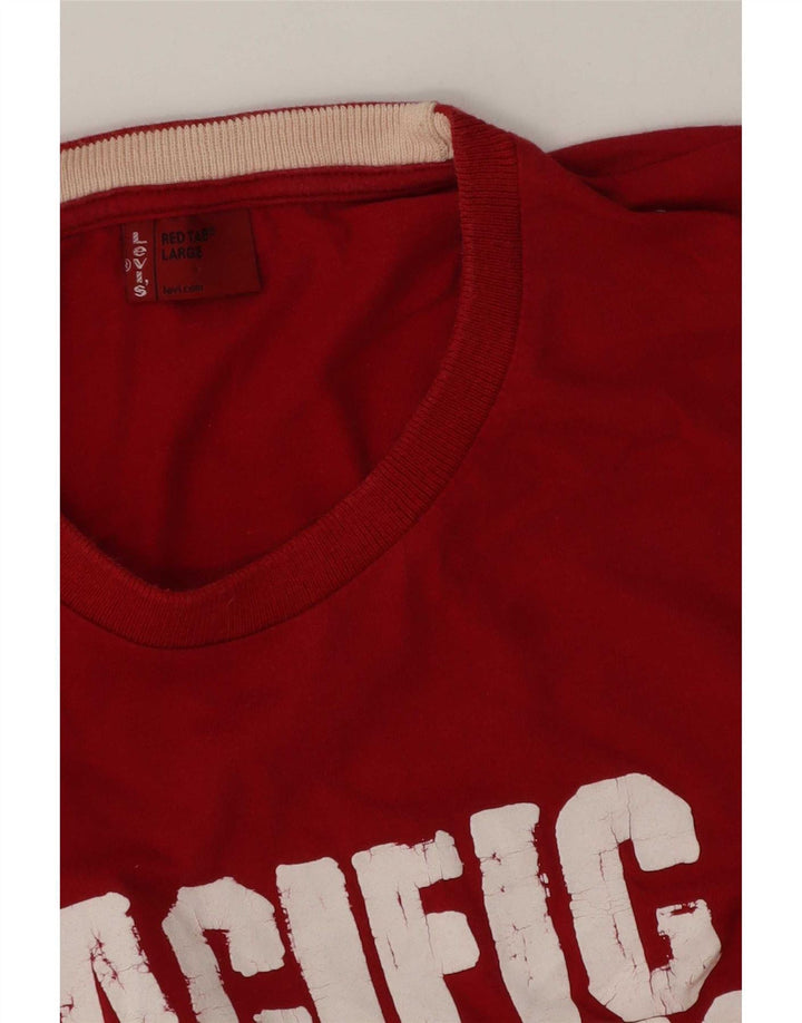 Camiseta gráfica masculina Levi's Top grande vermelho