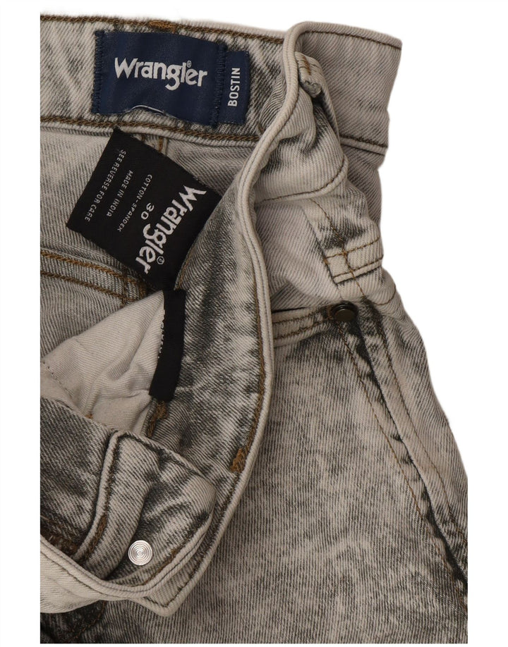 WRANGLER Masculino Bostin Slim Jeans W30 L33 Cinza Algodão
