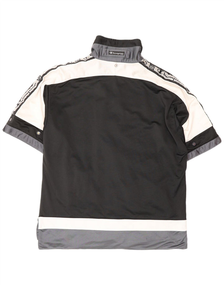 CHAMPION Jaqueta masculina de agasalho gráfico XL preto colorblock