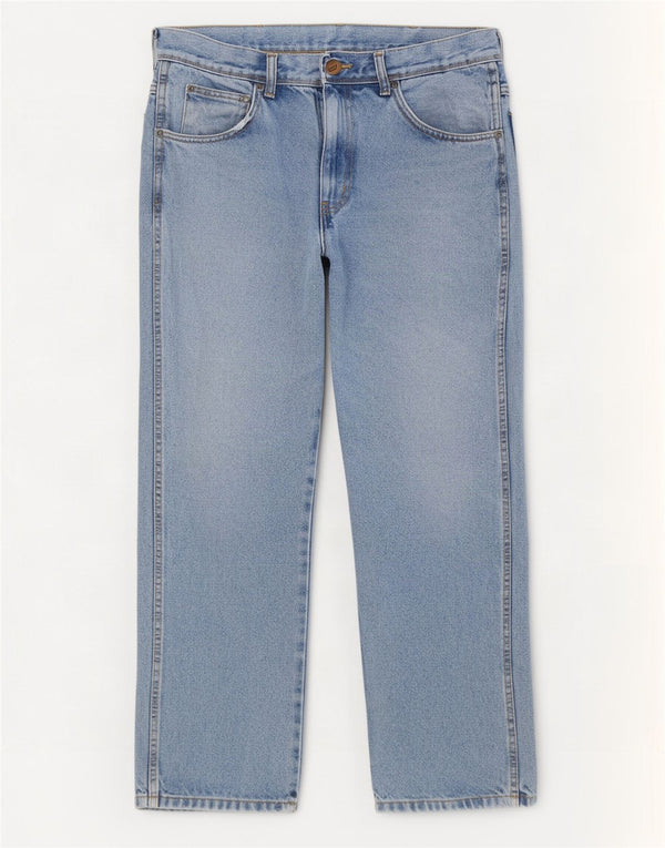 Wrangler Mens Regular Fit Jeans Reta W32 L30 Azul Algodão
