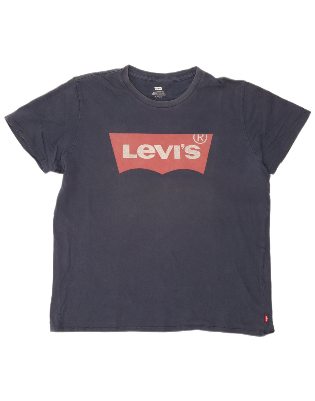 Camiseta gráfica masculina Levi's Top XL algodão azul marinho