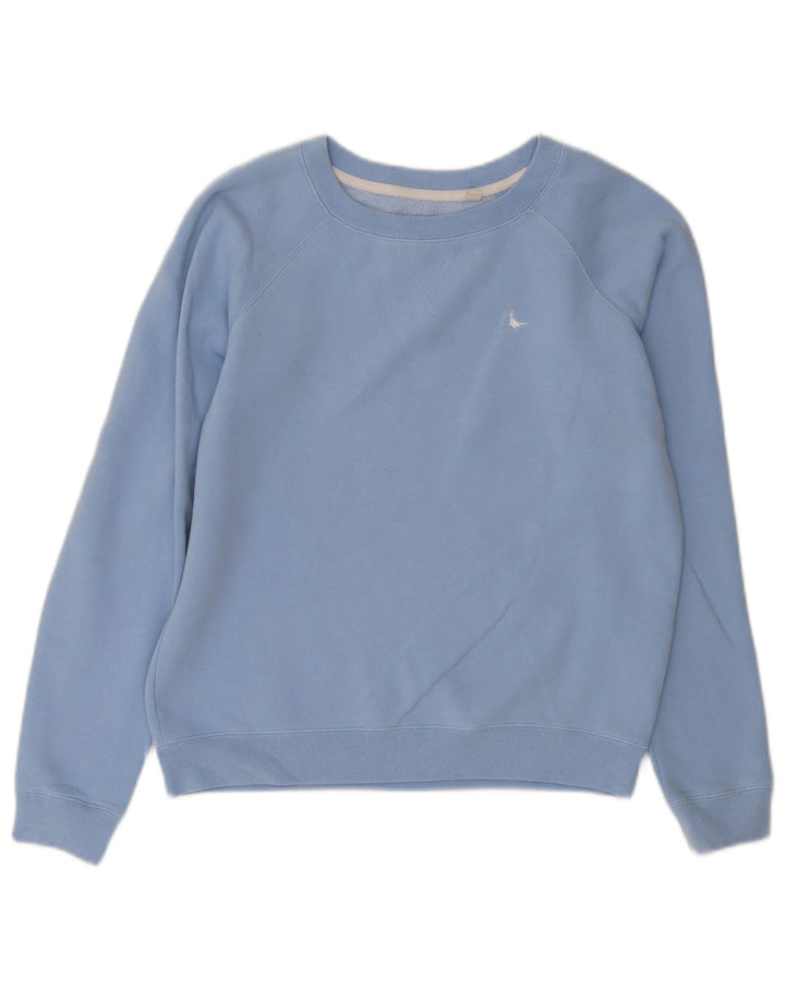 Jack Wills moletom feminino oversized jumper UK 6 XS algodão azul