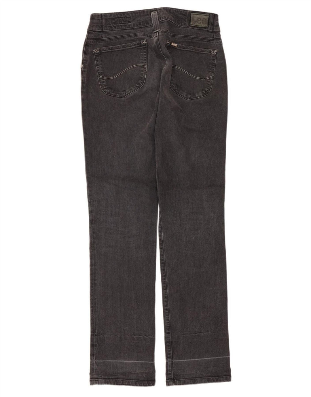 Lee Womens Leola Straight Jeans W30 L33 Algodão Preto