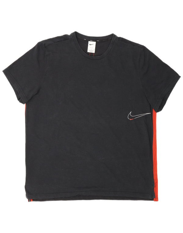 Camiseta Nike Masculina Dri Fit Graphic Top XL Preto Colorblock Algodão Esportivo