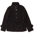 Jaqueta militar feminina Zara UK 18 XL poliéster preto