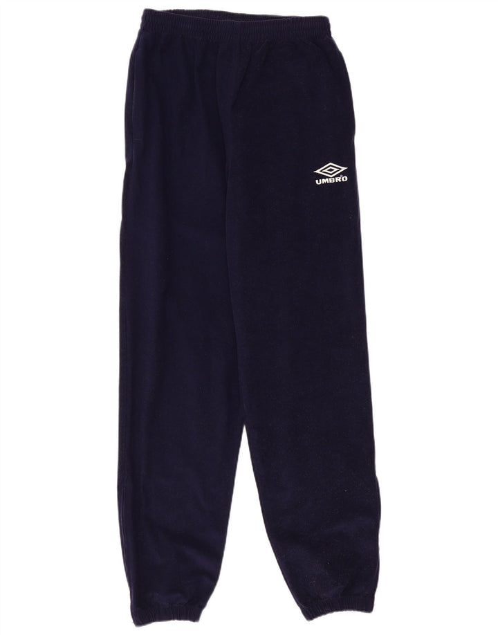 Calça esportiva masculina de veludo UMBRO, calça jogger médio azul marinho