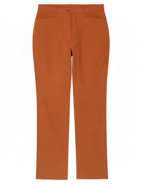 Nova Penny Womens Straight Casual Calças Reino Unido 12 Médio W28 L32 Marrom