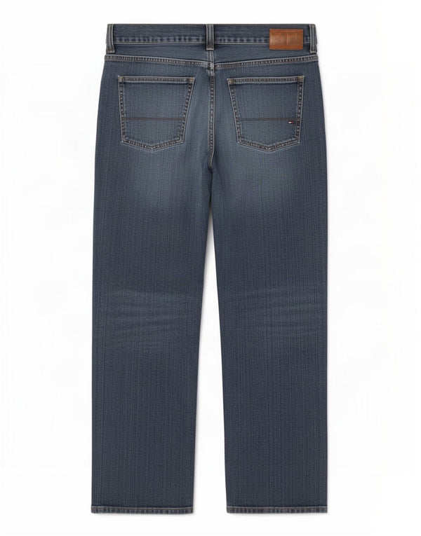 Jeans retos masculinos Tommy Hilfiger W36 L28 algodão azul