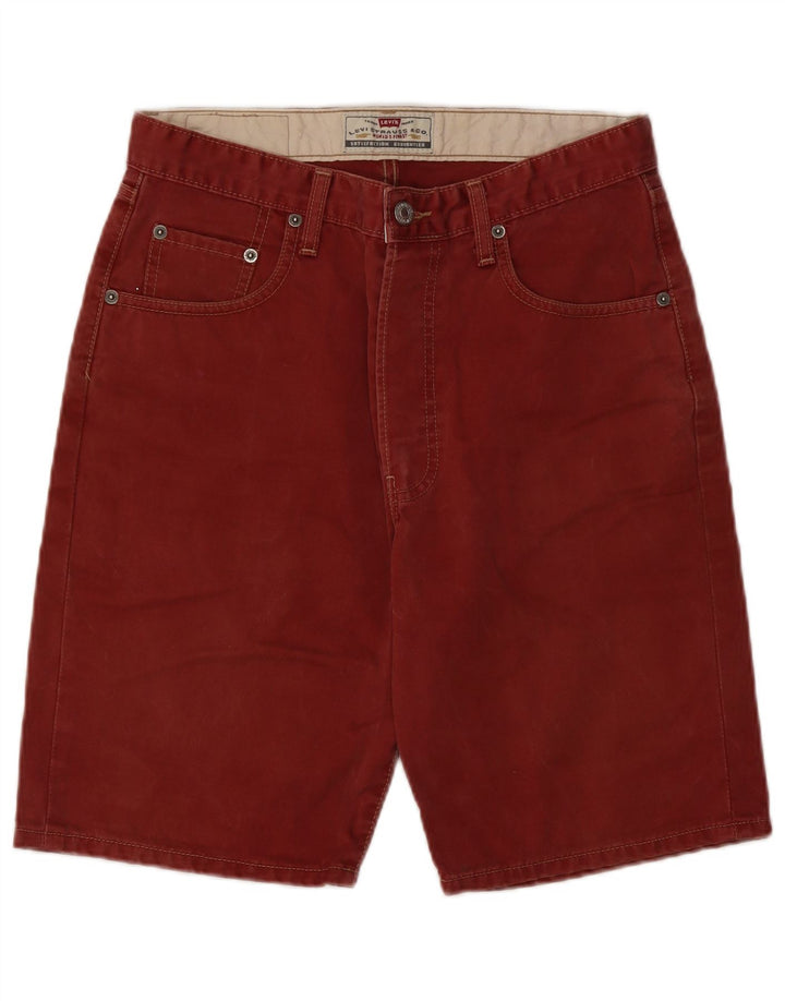 LEVI'S Masculino 476 Shorts Jeans W31 Médio Algodão Vermelho