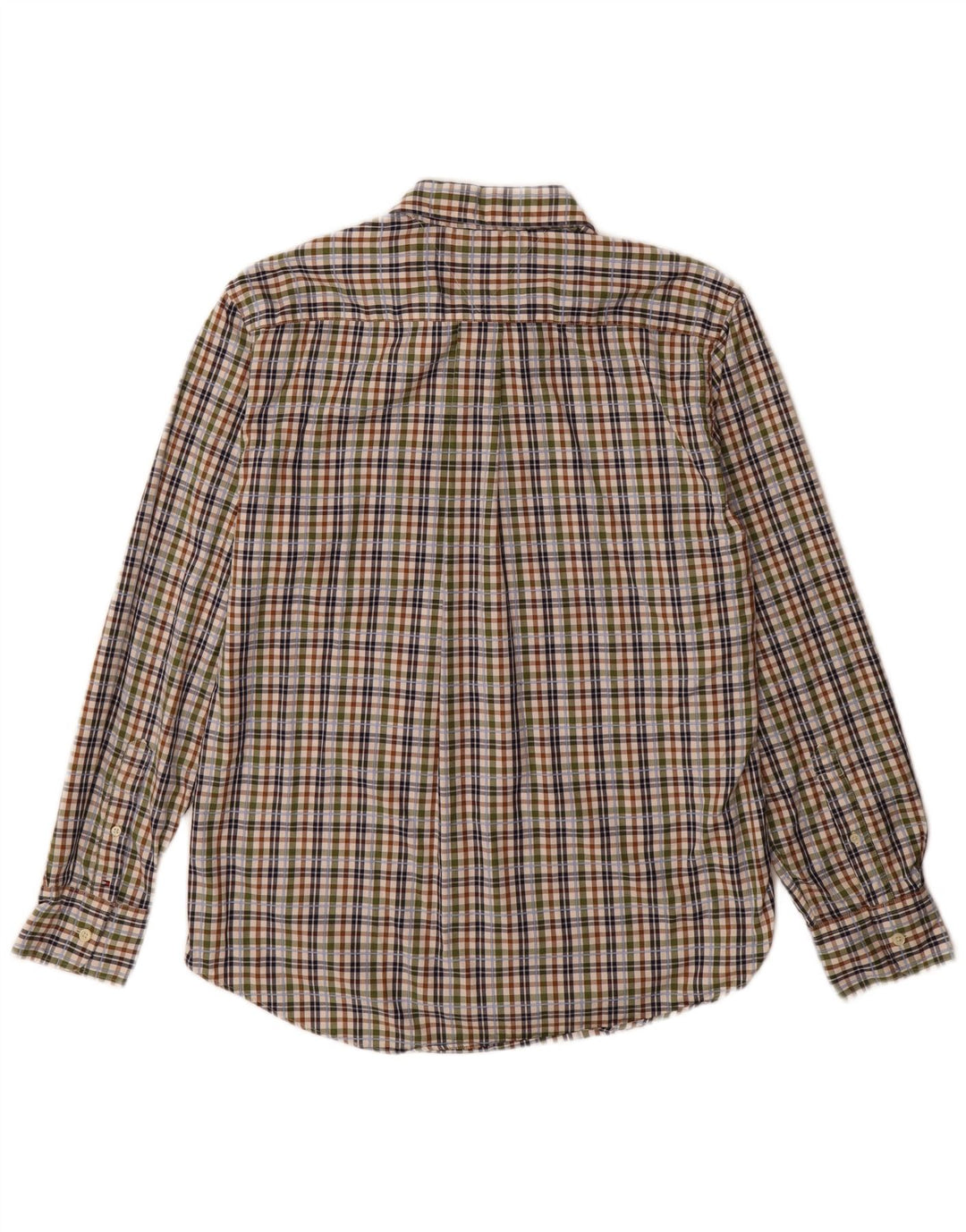 Tommy Hilfiger Camisa masculina de flanela slim fit grande xadrez multicolorida
