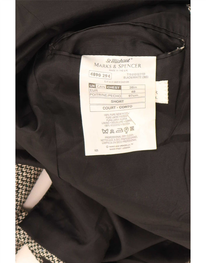 Jaqueta blazer masculina Marks & Spencer curta de 2 botões Reino Unido 38 verde médio