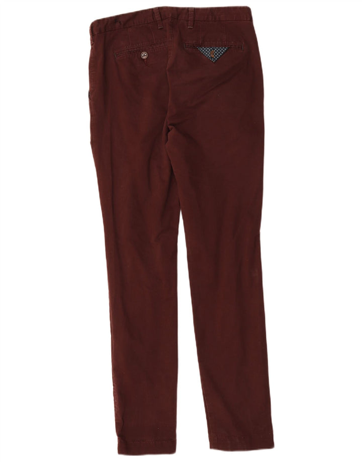 Calça masculina Ted Baker Slim Suit W30 L31 algodão marrom