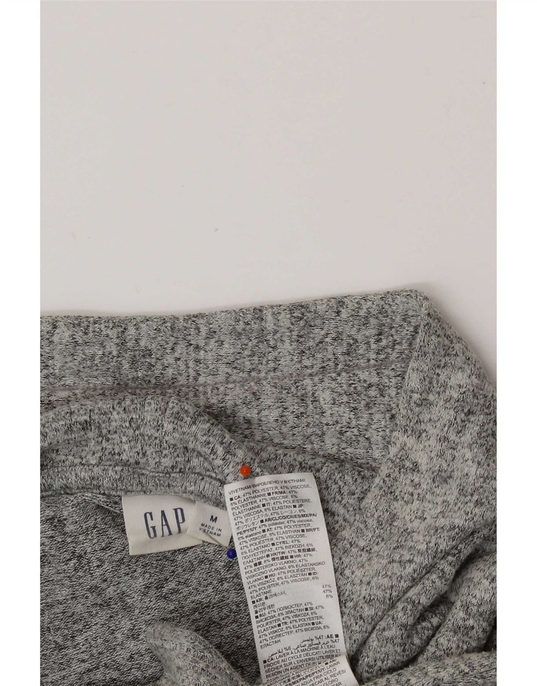 Suéter oversized feminino Gap Reino Unido 14 poliéster manchado cinza médio